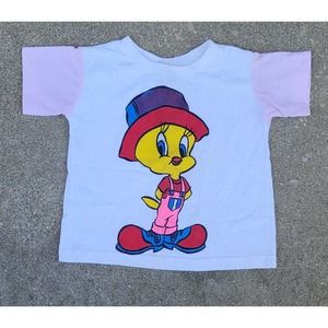 Vtg Looney Tunes Tweety Bird Kids T-shirt